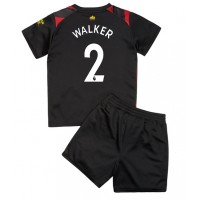 Manchester City Kyle Walker #2 Fußballbekleidung Auswärtstrikot Kinder 2022-23 Kurzarm (+ kurze hosen)